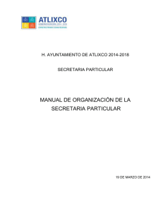 manual de organización de la secretaria particular
