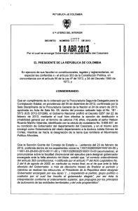 decreto 777 del 18 de abril de 2013