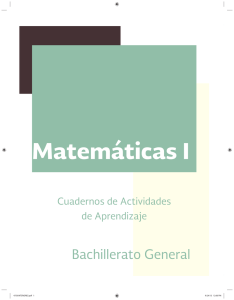 Matemáticas I - Dirección General del Bachillerato
