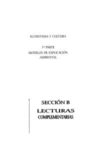 Page 1 ECOSISTEMA Y CULTUIRA 1 a PARTE MODELOS DE