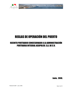 REGLAS DE OPERACION DEL PUERTO DE ACAPULCO