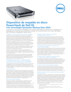 Dispositivo de respaldo en disco PowerVault de Dell DL