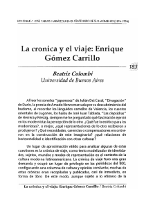 La crónica y el viaje: Enrique Gómez Carrillo