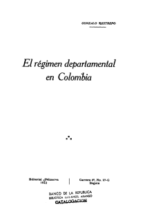El régimen departamental en Colombia