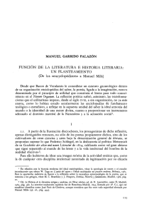 MANUEL GARRIDO PALAZON FUNCIÓN DE LA LITERATURA E