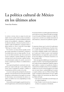 La política cultural de México en los últimos años