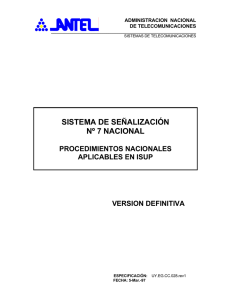 procedimientos nacionales de ISUP ( 148 Kb)