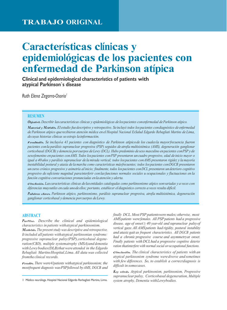 Características Clínicas Y Epidemiológicas De Los Pacientes Con