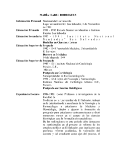 Hoja de vida de Dra. María Isabel Rodríguez