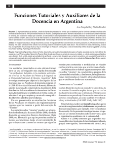 Funciones Tutoriales y Auxiliares de la Docencia en Argentina