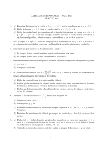MATEMATICAS ESPECIALES I - Curso 2015 PRACTICA 6 1. (a