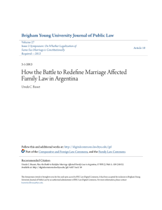 How the Battle to Redefine Marriage Affected Family Law in Argentina