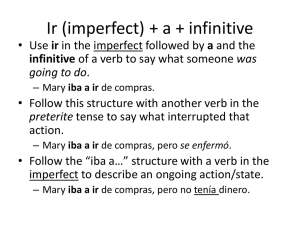 Ir (imperfect) + a + infinitive