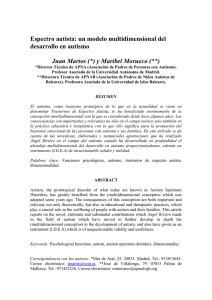 Espectro autista: un modelo multidimensional del desarrollo en