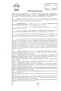 Page 1 Resoluc. Nº: 615 Fecha: 14/05/10 PRESIDENCIA POR LA