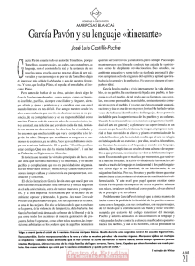 García Pavón y su lenguaje «itinerante - Universidad de Castilla