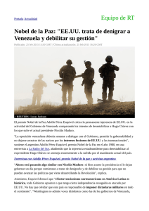 EE.UU. trata de denigrar a Venezuela y debilitar su gestión