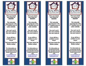 Test your home for Radon today! Test your home for Radon today!
