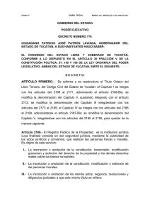 Decreto Número 776 - Poder Judicial del Estado de Yucatán