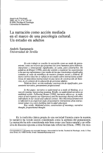 La narración como acción mediada en el marco de una