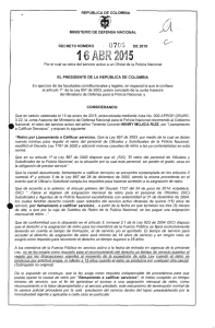decreto 705 del 16 de abril de 2015