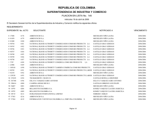 republica de colombia - Superintendencia de Industria y Comercio
