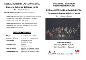 EUSKAL HERRIKO FLAUTA ORKESTRA Orquesta de