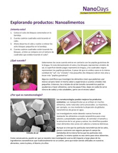 Explorando productos: Nanoalimentos