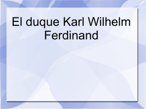 El duque Karl Wilhelm Ferdinand