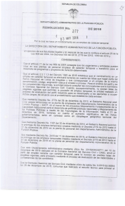 Resolución de Nombramiento No. 279 del 03 de