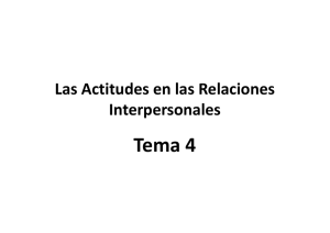 Tema 4 Las Actitudes en las Relaciones Interpersonales