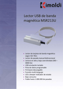 Lector USB de banda magnética MSR213U