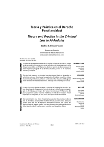 Teoría y Práctica en el Derecho Penal andalusí Theory and Practice