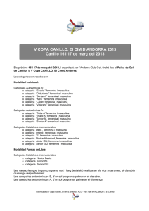 V COPA CANILLO, El CIM D`ANDORRA 2013 Canillo 16 i 17 de