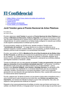 Jordi Teixidor gana el Premio Nacional de Artes Plásticas