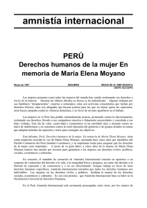 amnistía internacional PERÚ Derechos humanos de la mujer En