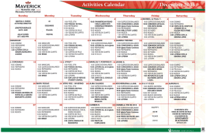 MAVERICK Activities Calendar December 20 Ii15`í