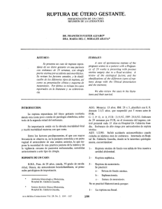 ruptura de útero gestante.