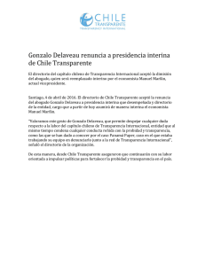 Gonzalo Delaveau renuncia a presidencia interina de Chile