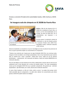 Se inaugura aula de cómputo en IE 20208 de Puerto