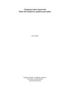 Chamicuro data: loanwords
