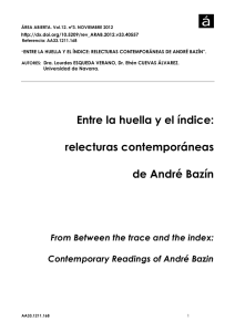 Entre la huella y el índice: relecturas contemporáneas de André Bazín