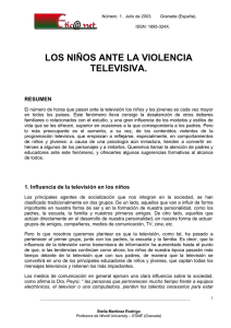 Los niños ante la violencia televisiva.