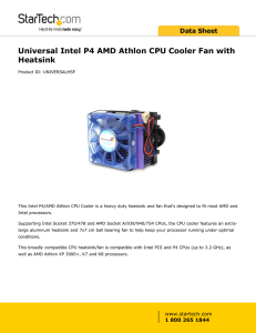 Universal Intel P4 AMD Athlon CPU Cooler Fan with