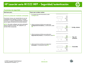HP LaserJet M1522 MFP Series - Security Tasks