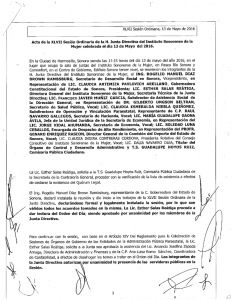 Page 1 - - XLVII Sesión Ordinaria, 13 de Mayo de 2016 Acta de la