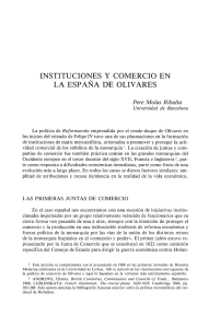 Instituciones y comercio en la España de Olivares