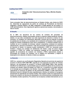 Leading Case COPC Compañía Líder Telecomunicaciones Fijas y