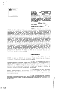 declara inadmisible(s) - Subsecretaría de Transportes