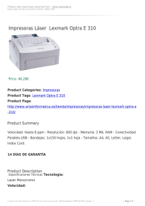Impresoras Láser Lexmark Optra E 310